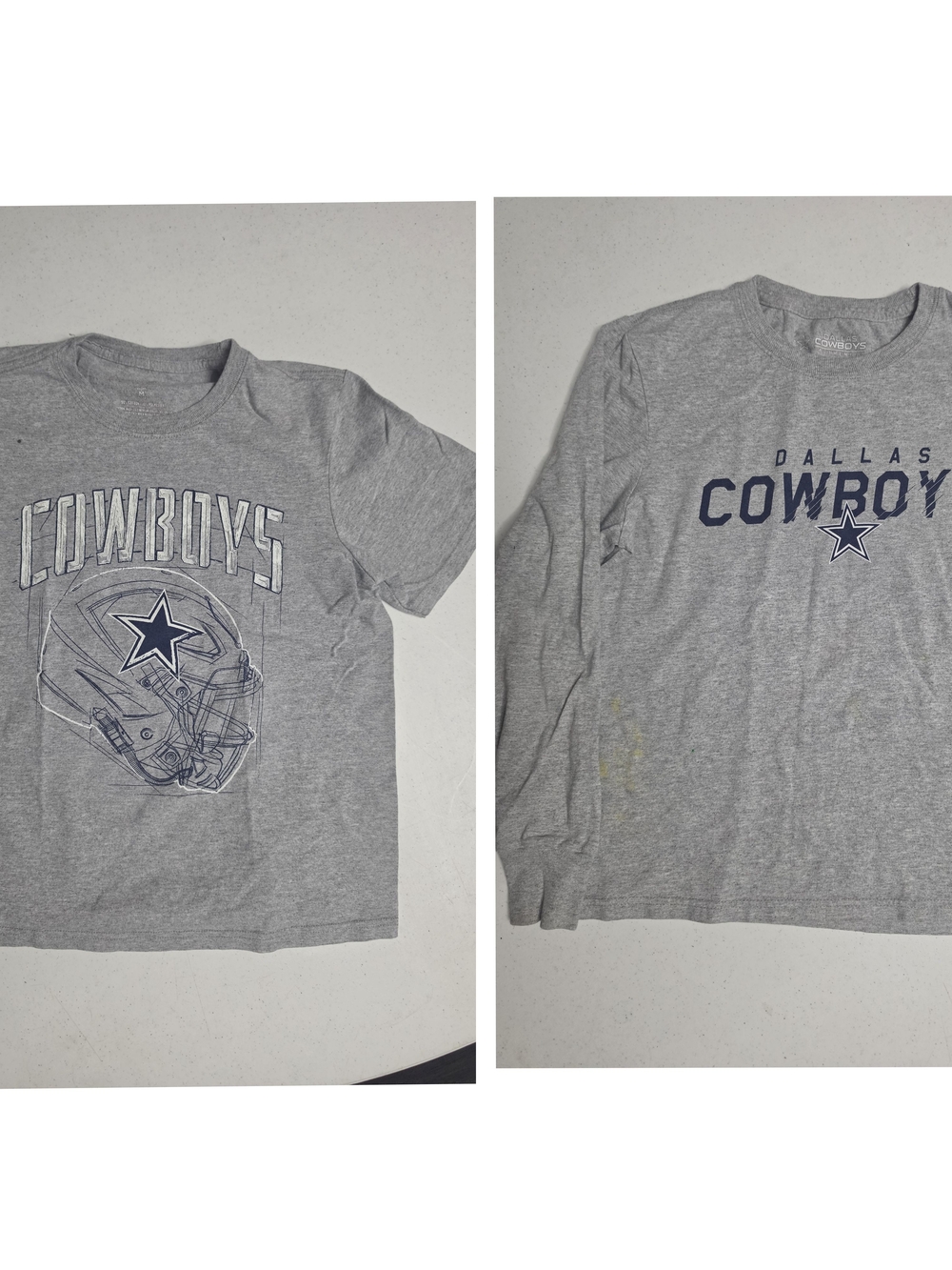 NFL Kids' Gray Dallas Cowboys Short & Long Sleeve Tee Set